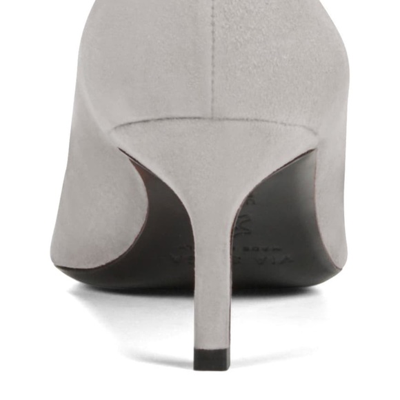 VIA SPIGA NIKOLE 55 LEATHER SUEDE GRAY PUMP HEELS - Picture 11 of 16